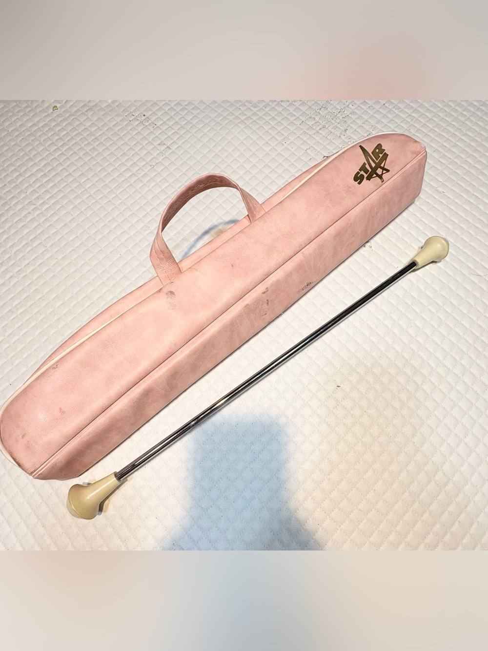 vintage Star Line twirling baton and carrying case